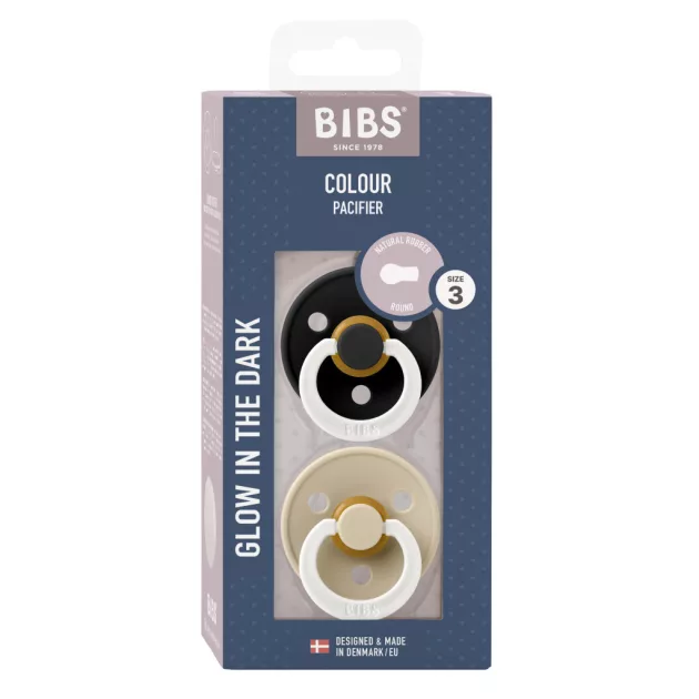BIBS Colour 2-es szett, (Esti fekete/Esti vanília), 18-36 hó