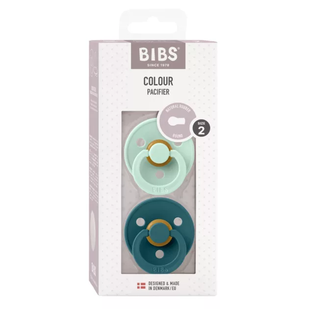 BIBS Colour 2-es szett, (Halványmenta/Erdei tó), 6-18 hó