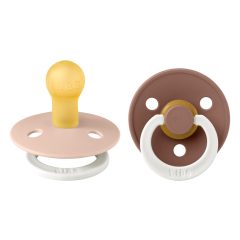   BIBS Colour 2-es szett, (Esti púderrózsaszín/Esti mackó), 0-6 hó