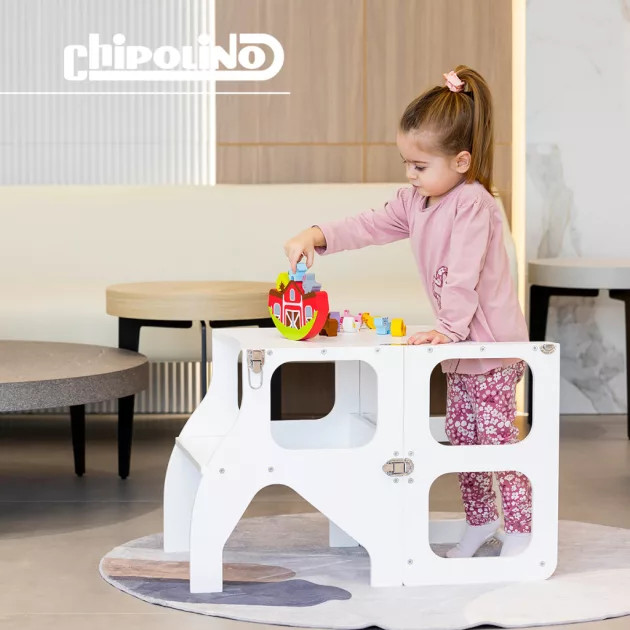 Chipolino Többfunkciós tanulótorony, fellépő - fehér