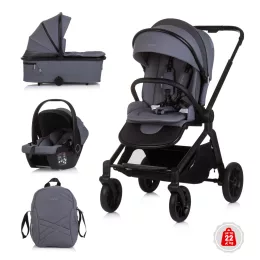   Chipolino Magnum 3az1-ben multifunkciós babakocsi - Anthracite