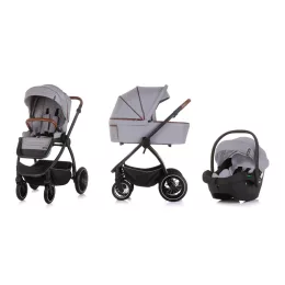   Chipolino Prestige 3az1-ben multifunkciós babakocsi - Cloud grey