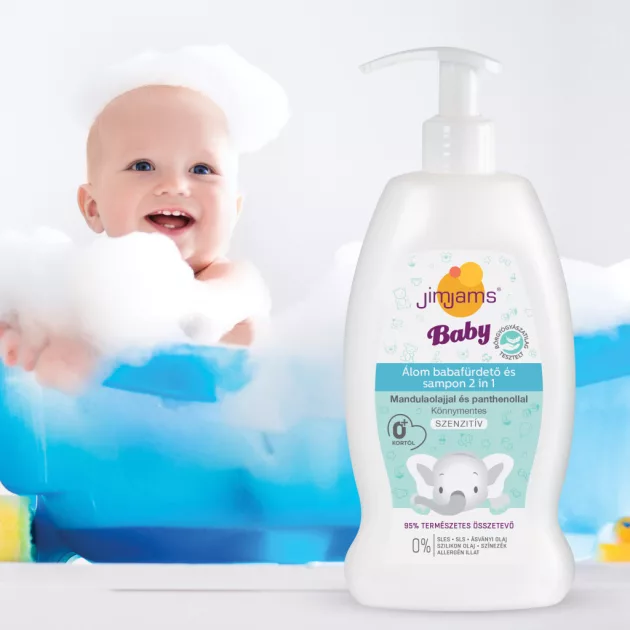 JimJams Baby Álom fürdető és sampon 2in1, 400 ml