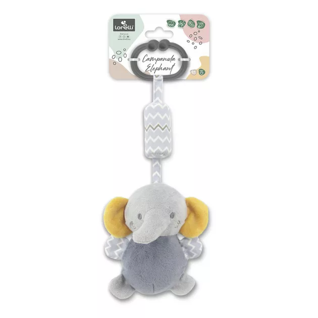 Lorelli Toys Campanula plüss babakocsi játék - Szürke Elefánt