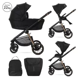 Lorelli Bianca multifunkciós babakocsi + adapter - Black