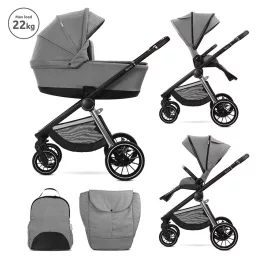 Lorelli Bianca multifunkciós babakocsi + adapter - Grey