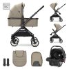 Lorelli Reya 3az1-ben multifunkciós babakocsi átfordítható tolókarral + Joy autóshordozó - Brown