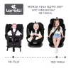 Lorelli Monza 360 i-Size autósülés 40-150cm - Black