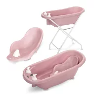   Lorelli kád leeresztő dugóval, babatartóval 88 cm (2/2) - Nordic Pink
