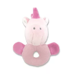 Lorelli Toys Plüss csörgő karika - Pink Unikornis