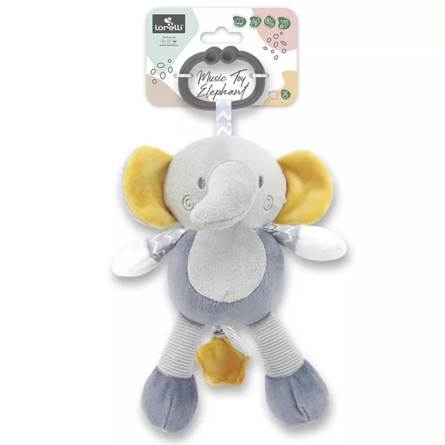 Lorelli Toys plüss zenélő játék - Szürke Elefánt