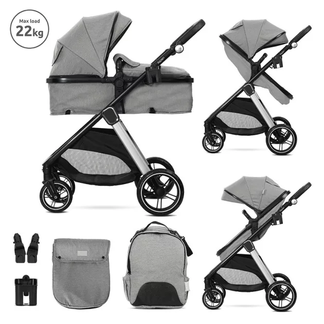 Lorelli Aspen babakocsi mózessé alakítható sport résszel - Grey
