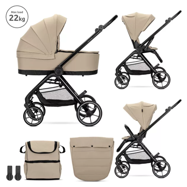 Lorelli Venice 2 az 1 -ben multifunkciós babakocsi - Beige