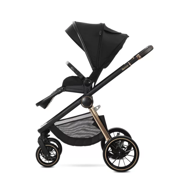 Lorelli Bianca 3az1-ben újszülött babakocsi Lorelli Aria Luxe hordozóval - Black (2 doboz)