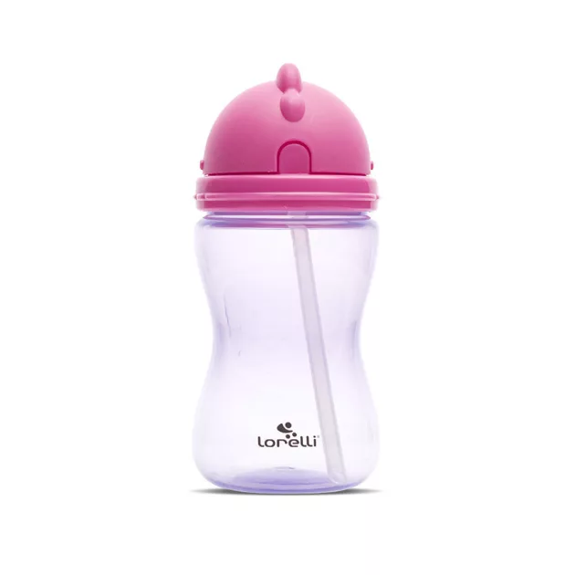 Lorelli szívószálas sport itató - Pink/Purple