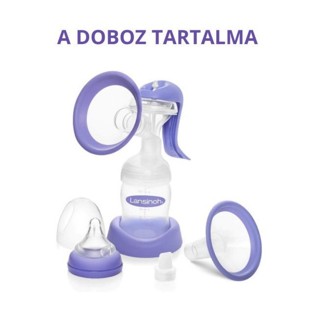 Lansinoh 2 fázisú kézi mellszívó + ajándék Soothies® regeneráló mellpárna szett