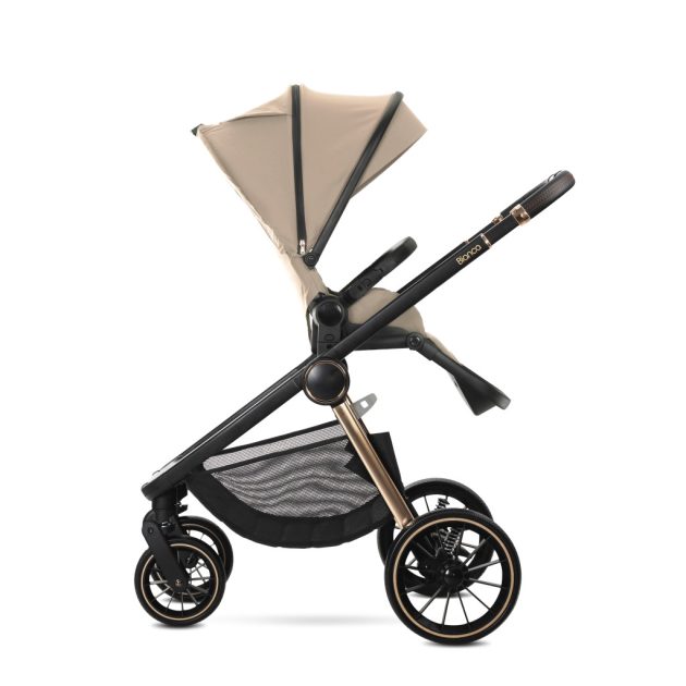 Lorelli Bianca 3az1-ben újszülött babakocsi Lorelli Aria Luxe hordozóval - Beige (2 doboz)