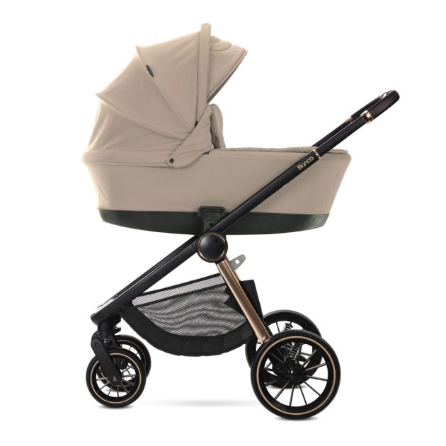 Lorelli Bianca 3az1-ben újszülött babakocsi Lorelli Aria Luxe hordozóval - Beige (2 doboz)