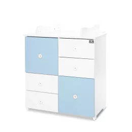 Lorelli Cupboard pelenkázó komód - White & Baby Blue ÚJ