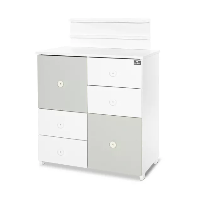 Lorelli Cupboard pelenkázó komód - White & Milky Green ÚJ
