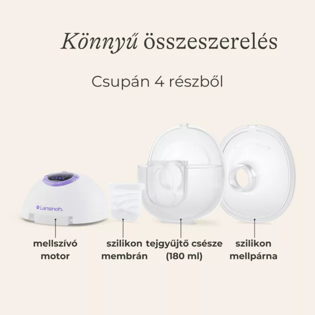 Lansinoh hordható mellszívó 4 fázisú – dupla