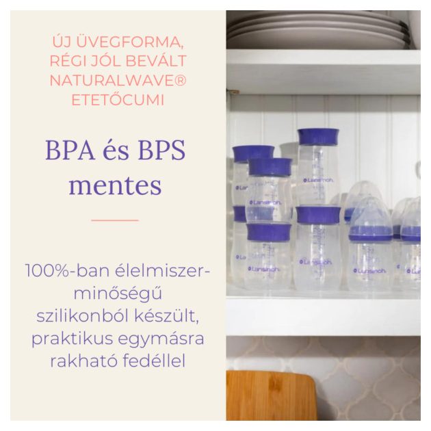 Lansinoh anyatejtároló palack fedéllel 160ml 4db