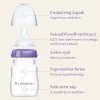 Lansinoh 2 db cumisüveg közepes folyású etetőcumival + 2 db fedéllel, 240 ml