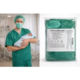 Apás szülészeti szett kék - M