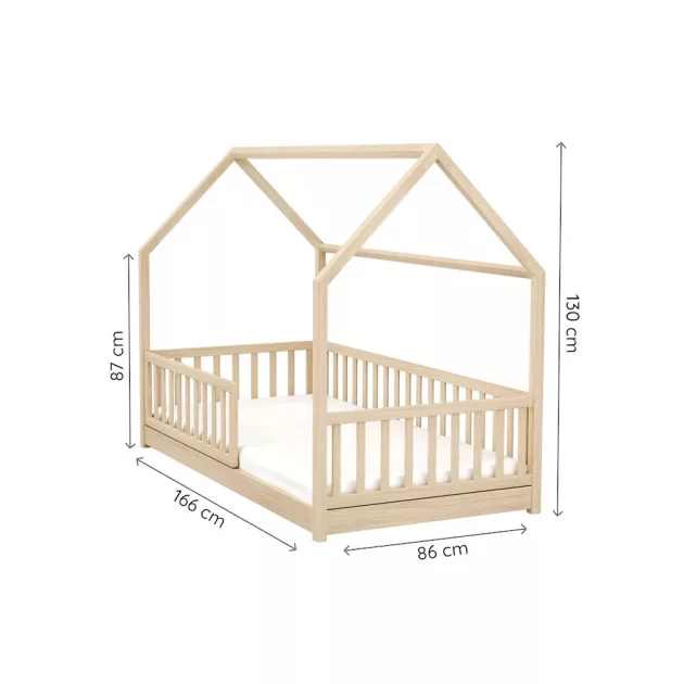 Timba Montessori Házikós gyermekágy - Borostyán