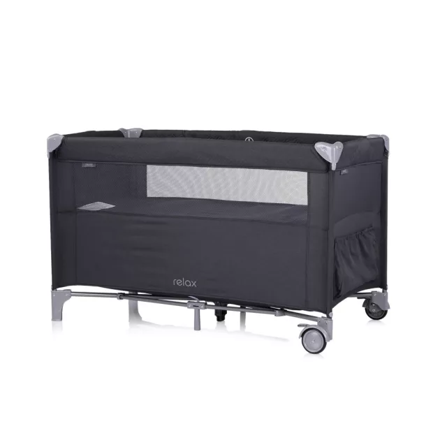 Chipolino Relax multifunkciós utazóágy - Antracite Linen