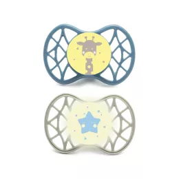   Nuvita Orthosoft Air55 2db-os cumi szett 0+ - Powder Blue/Sage Green - zsiráf/csillag 70642