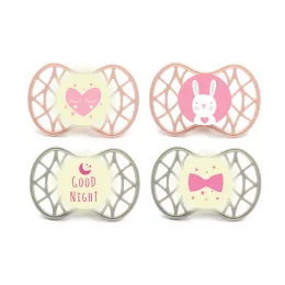   Nuvita Orthosoft Air55 4db-os cumi szett 0+ - English Rose/Sage Green - 70644 szív, nyuszi, good night, masni