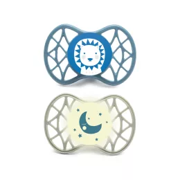   Nuvita Symmetric Air55 2db-os cumi szett 0+ - Powder Blue/Sage Green - oroszlán/hold 70652