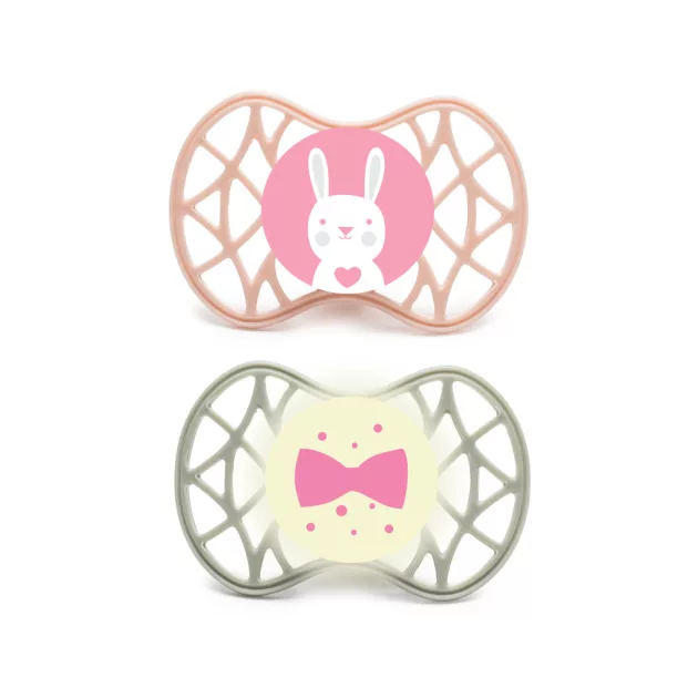 Nuvita Symmetric Air55 2db-os cumi szett 0+ - English Rose/Sage Green - nyuszi/masni 70652