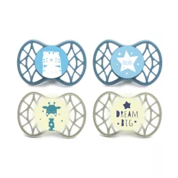   Nuvita Symmetric Air55 4db-os cumi szett 0+ - Powder Blue/Sage Green - 70654 tigris, csillag, zsiráf, dream big