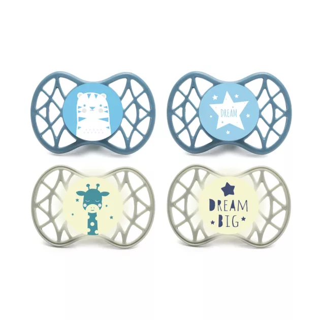 Nuvita Symmetric Air55 4db-os cumi szett 0+ - Powder Blue/Sage Green - 70654 tigris, csillag, zsiráf, dream big