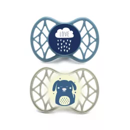   Nuvita Symmetric Air55 2db-os cumi szett 6+ - Powder Blue/Sage Green - felhő/kutya 70852