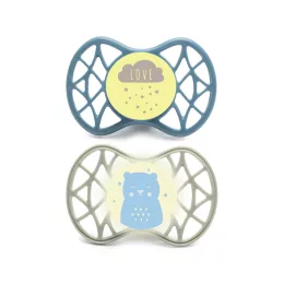   Nuvita Symmetric Air55 2db-os cumi szett 6+ - Powder Blue/Sage Green - felhő/maci 70852