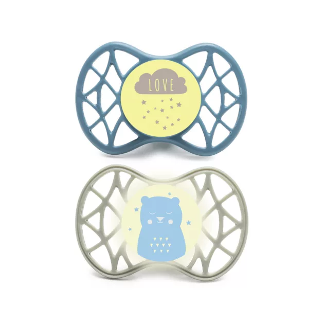 Nuvita Symmetric Air55 2db-os cumi szett 6+ - Powder Blue/Sage Green - felhő/maci 70852