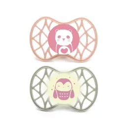   Nuvita Symmetric Air55 2db-os cumi szett 6+ - English Rose/Sage Green - panda/pingvin 70852