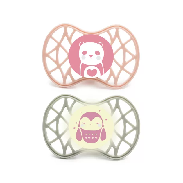 Nuvita Symmetric Air55 2db-os cumi szett 6+ - English Rose/Sage Green - panda/pingvin 70852