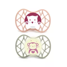   Nuvita Symmetric Air55 2db-os cumi szett 6+ - English Rose/Sage Green - cica/majom 70852