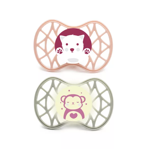 Nuvita Symmetric Air55 2db-os cumi szett 6+ - English Rose/Sage Green - cica/majom 70852