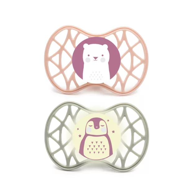 Nuvita Symmetric Air55 2db-os cumi szett 6+ - English Rose/Sage Green - maci/pingvin 70852