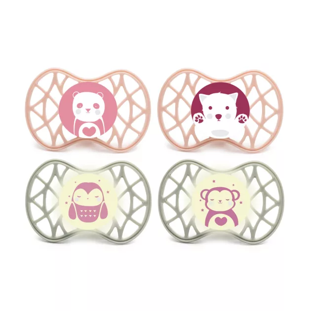 Nuvita Symmetric Air55 4db-os cumi szett 6+ - English Rose/Sage Green - 70854 panda, cica, bagoly, majom