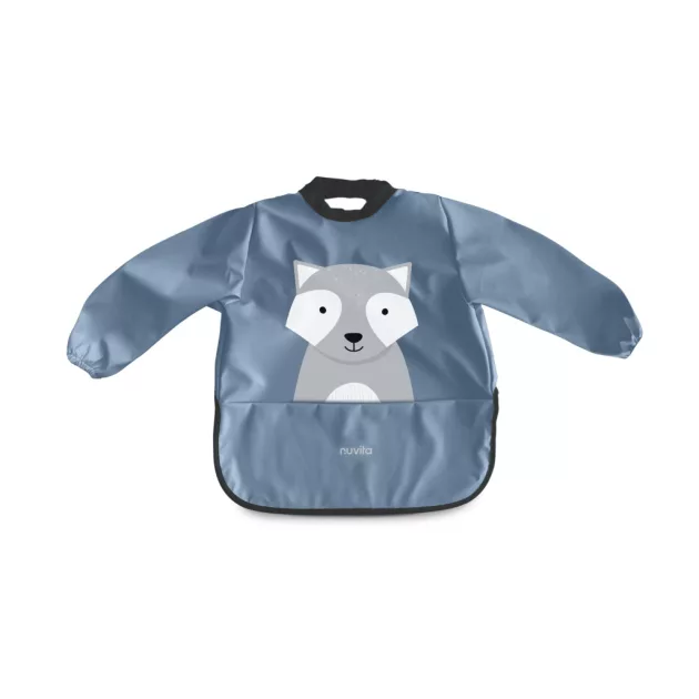 Nuvita vízálló ujjas előke - Powder Blue 4372