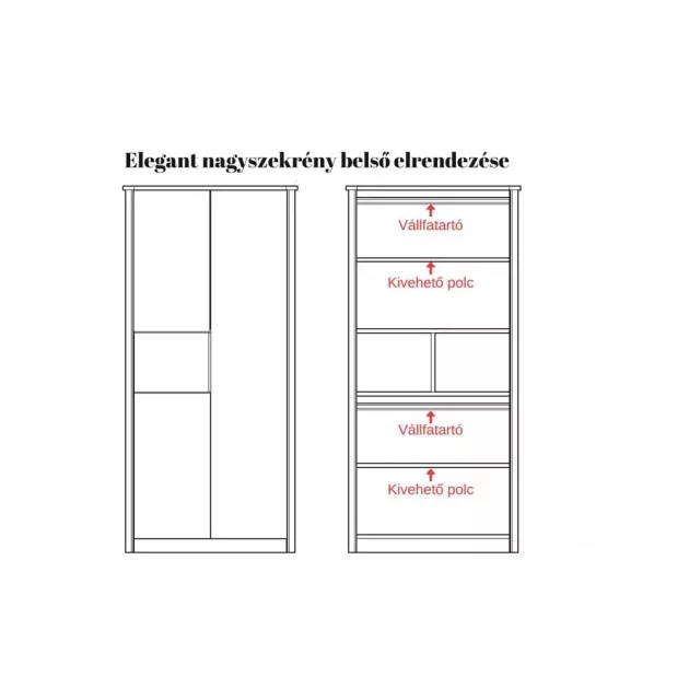 Todi Elegant nagyszekrény (4 doboz)