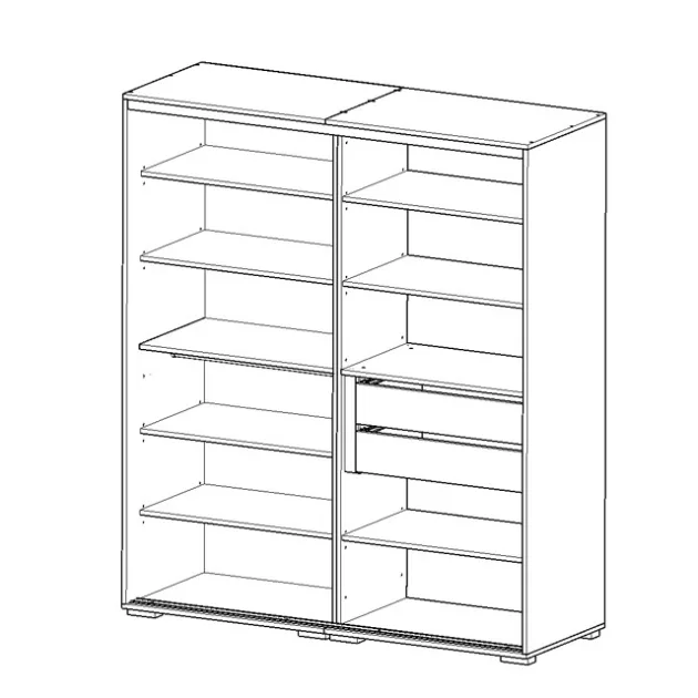 Todi Magic gardróbszekrény 160 cm széles (10 doboz)