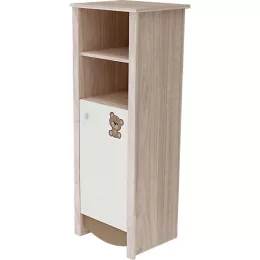   Todi Teddy keskeny nyitott polcos + 1 ajtós szekrény (140 cm magas)