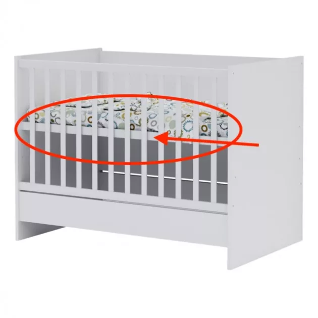 Todi White Bunny fekvőrács 120*70-as (a kombiágy kiságyát teszi önállóan használhatóvá)